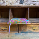 Notebook. Silk fabric with floral motifs. - Image 2