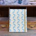Notebook. Romantic fabric. Laurel pattern.