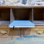 Notebook. Fabric. Beehives print blue tones. - Image 2