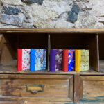 Assorted minibooks (Pack of 5). Traditional Japanese print Chiyogami.