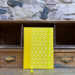 Notebook. Yellow geometric print. 
