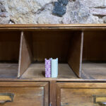 Assorted minibooks (Pack of 2). Purple and green fabric with floral geometric motifs. - Image 2
