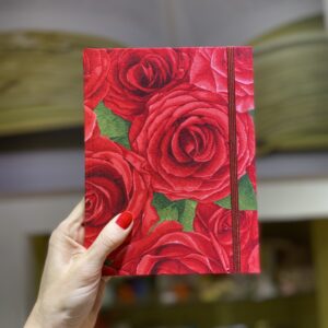 Libreta de Sant Jorge. Tela de rosas.